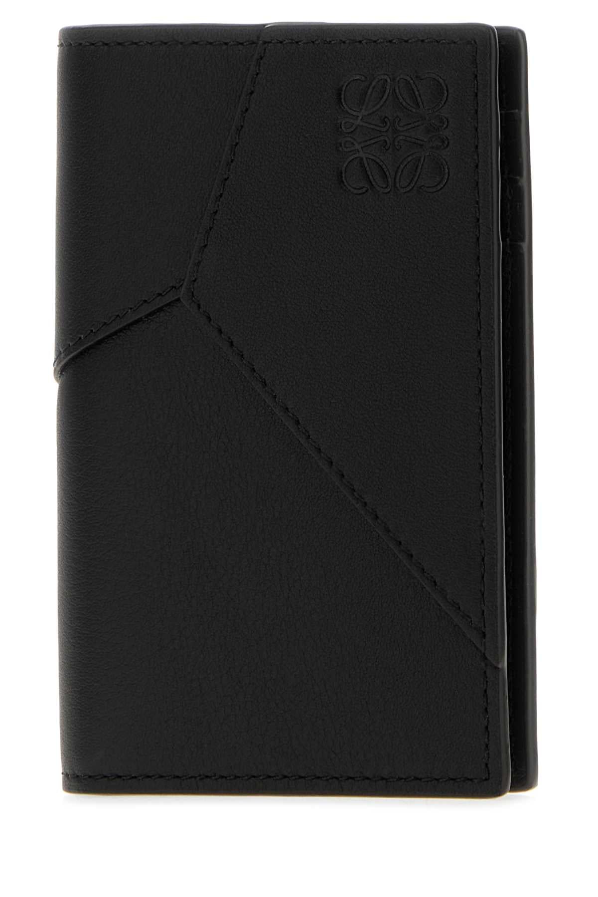Loewe Men Black Leather Puzzle Card Holder LOEWE