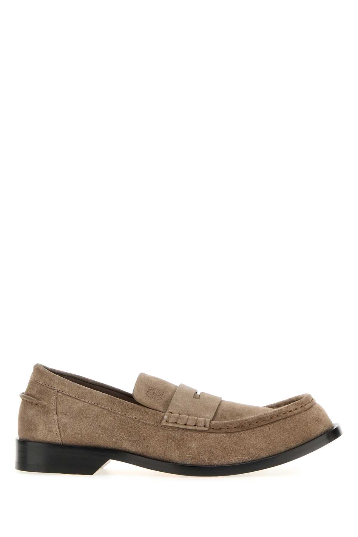 Loewe Men Cappuccino Suede Bobine Loafers LOEWE