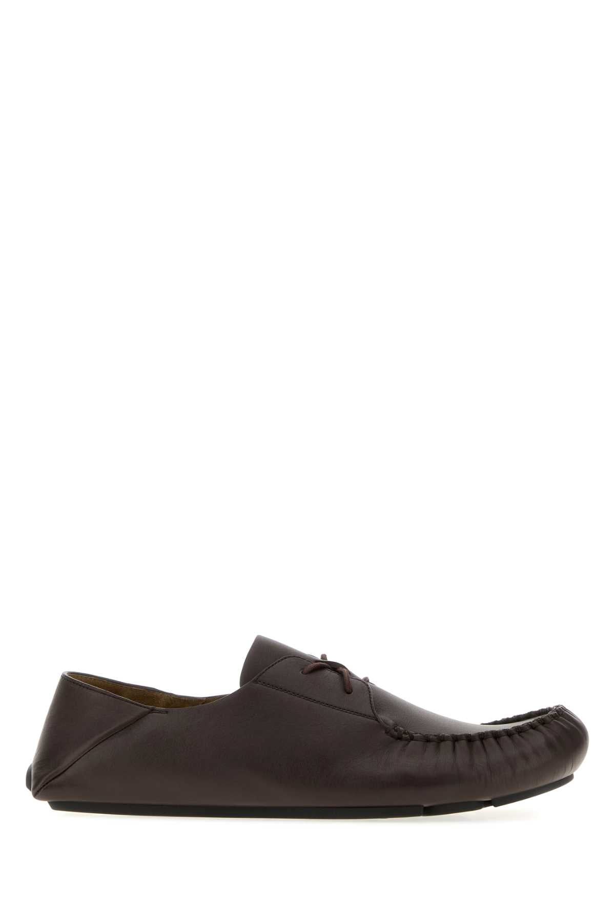Loewe Men Dark Brown Leather Rambla Loafers LOEWE