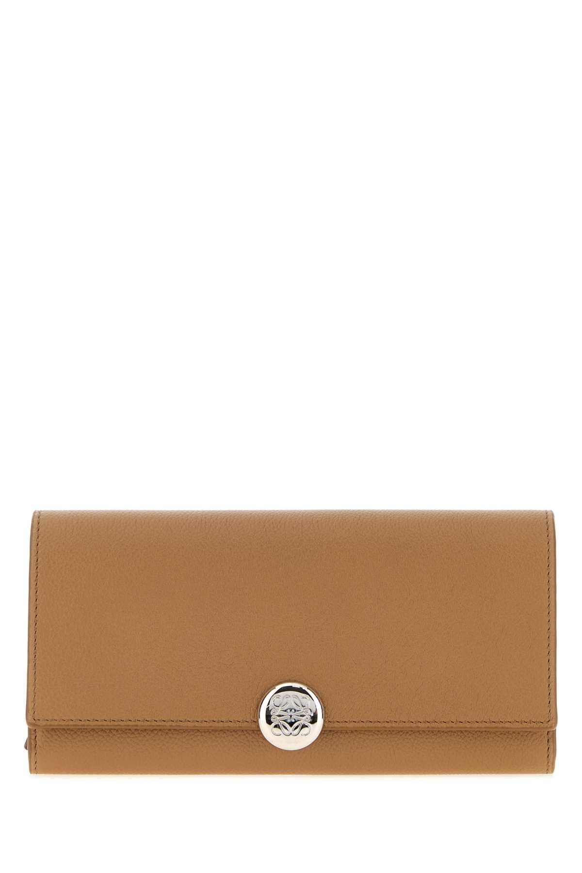 Loewe Women Camel Leather Wallet LOEWE