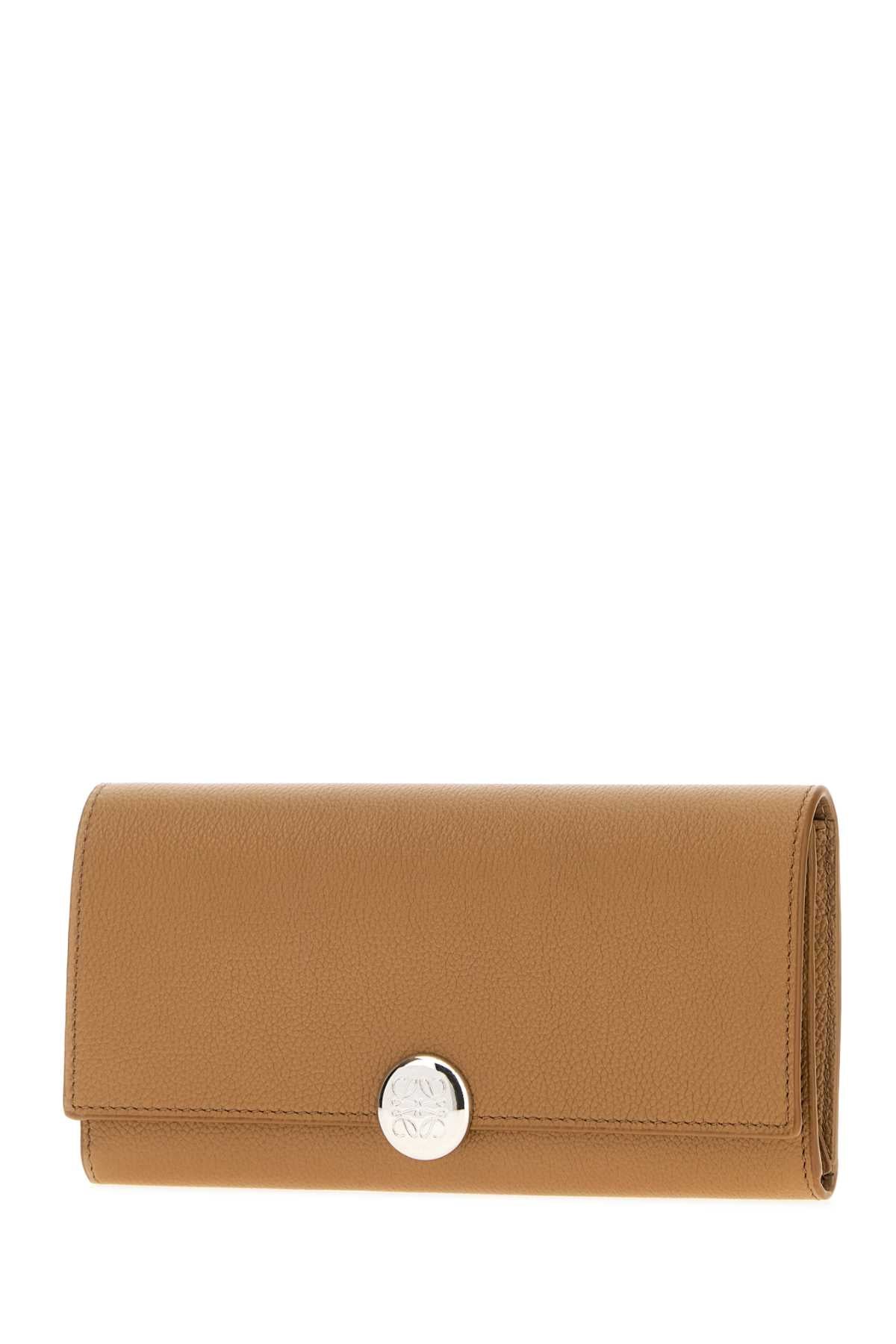 Loewe Women Camel Leather Wallet LOEWE