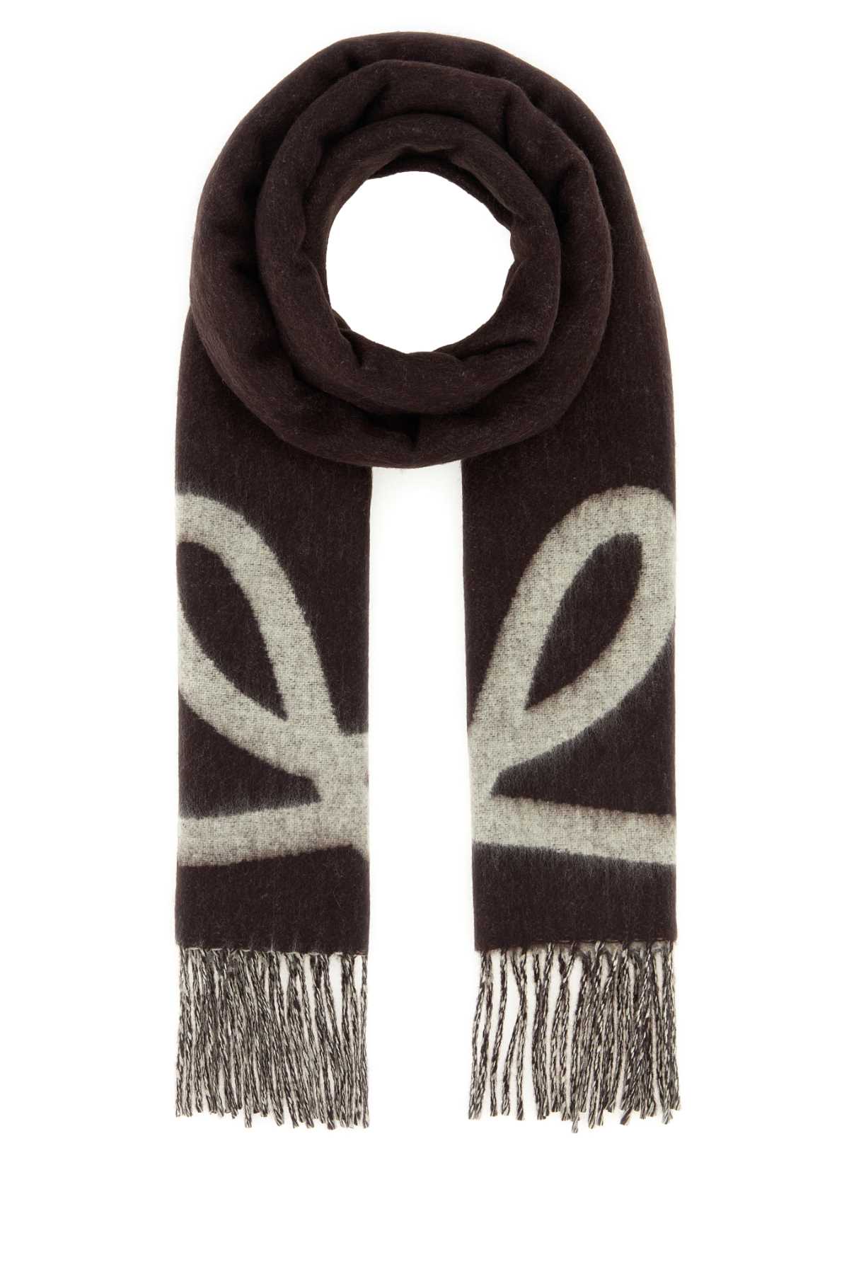 Loewe Women Brown Wool Blend Scarf LOEWE