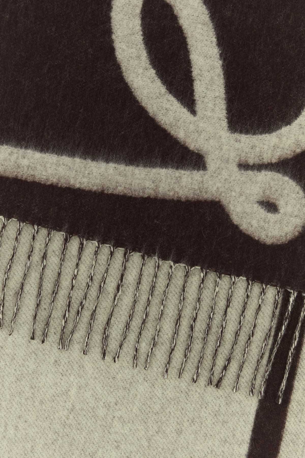 Loewe Women Brown Wool Blend Scarf LOEWE