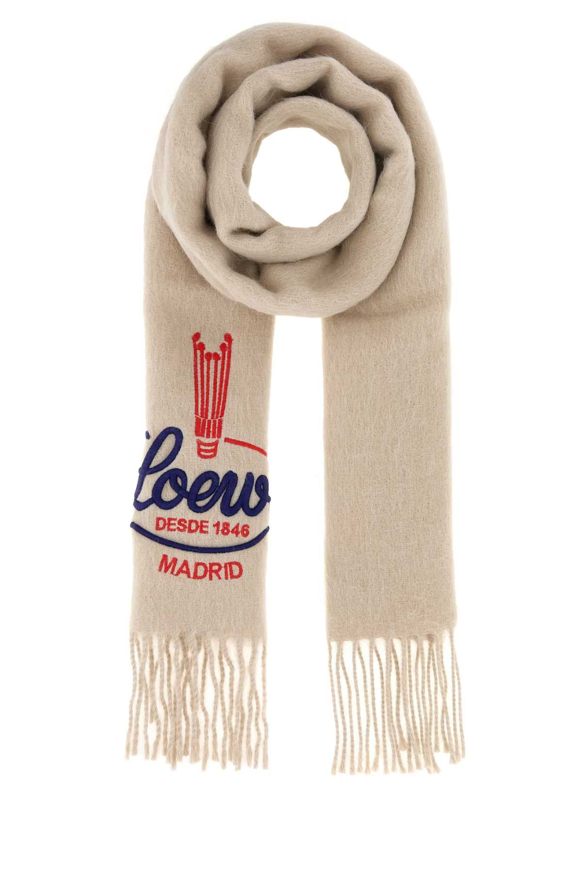 Loewe Women Beige Alpaca Blend Scarf LOEWE