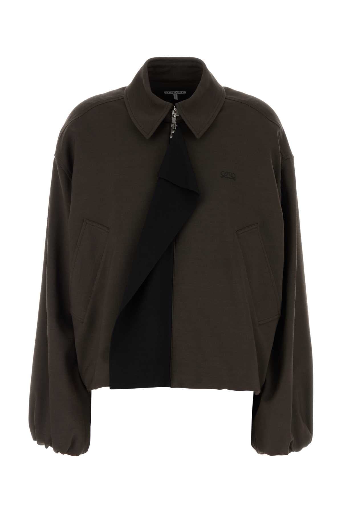 Loewe Women Chocolate Viscose Blend Jacket LOEWE