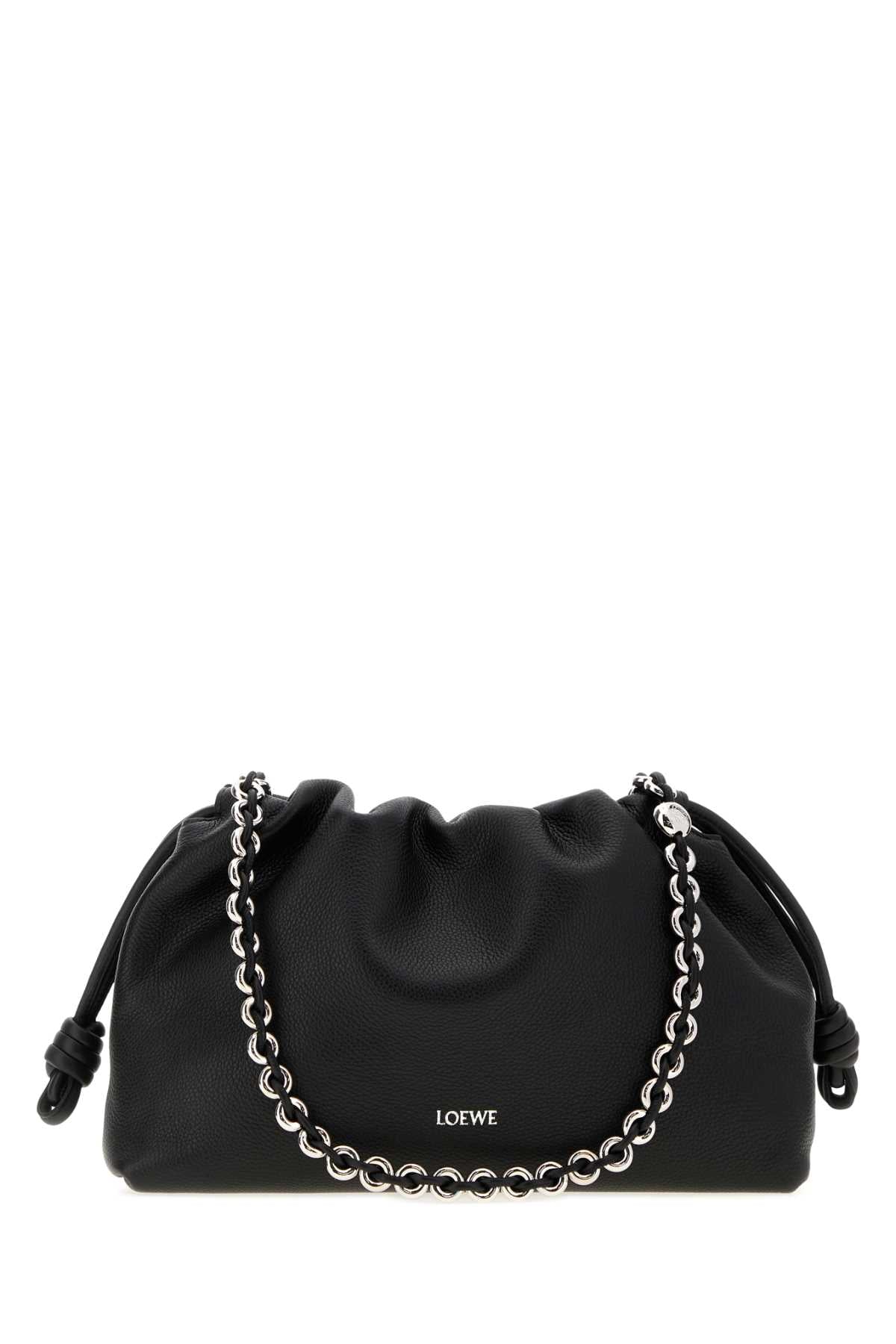 Loewe Women Black Leather Medium Flamenco Purse Clutch LOEWE