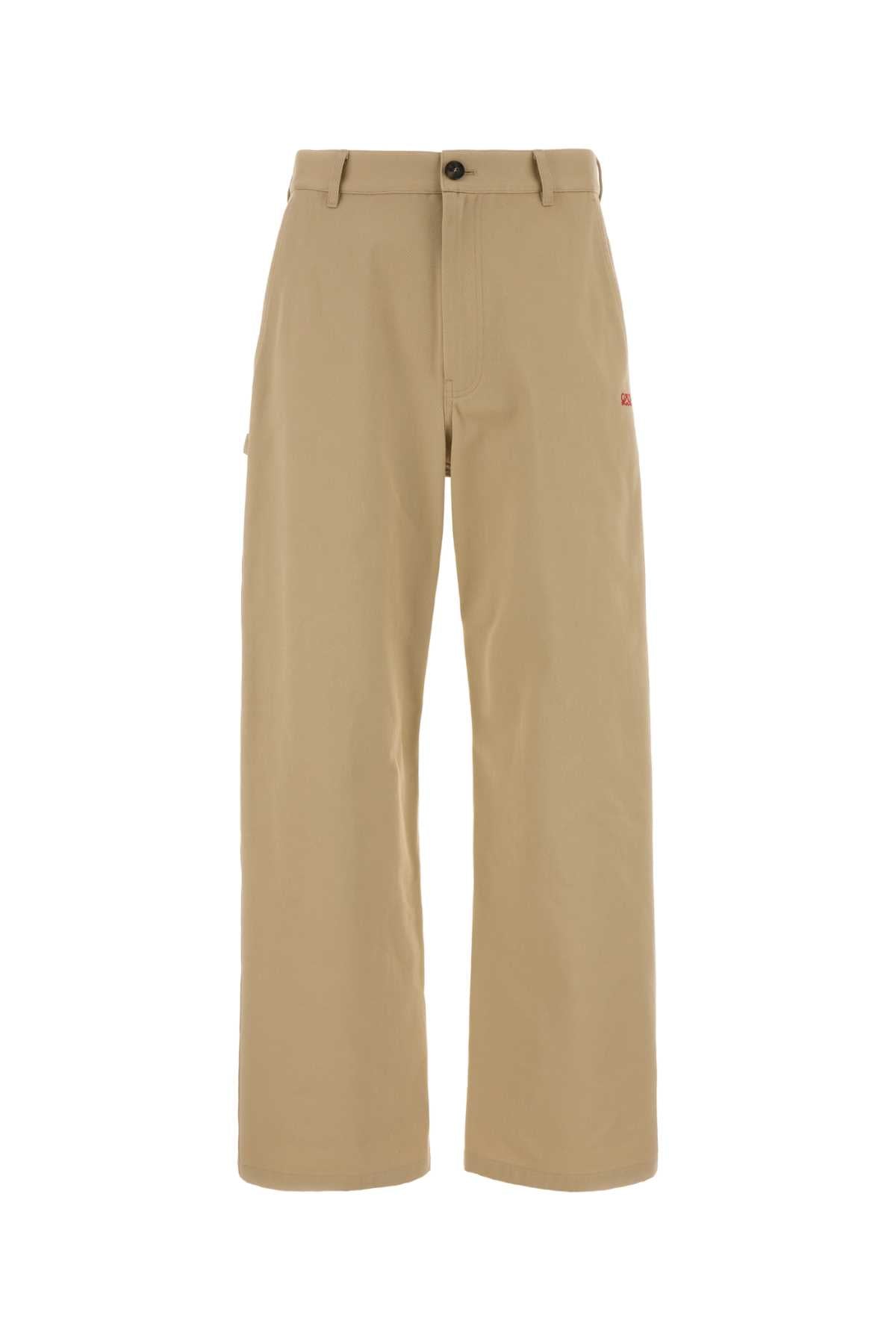 Loewe Men Beige Twill Pant LOEWE
