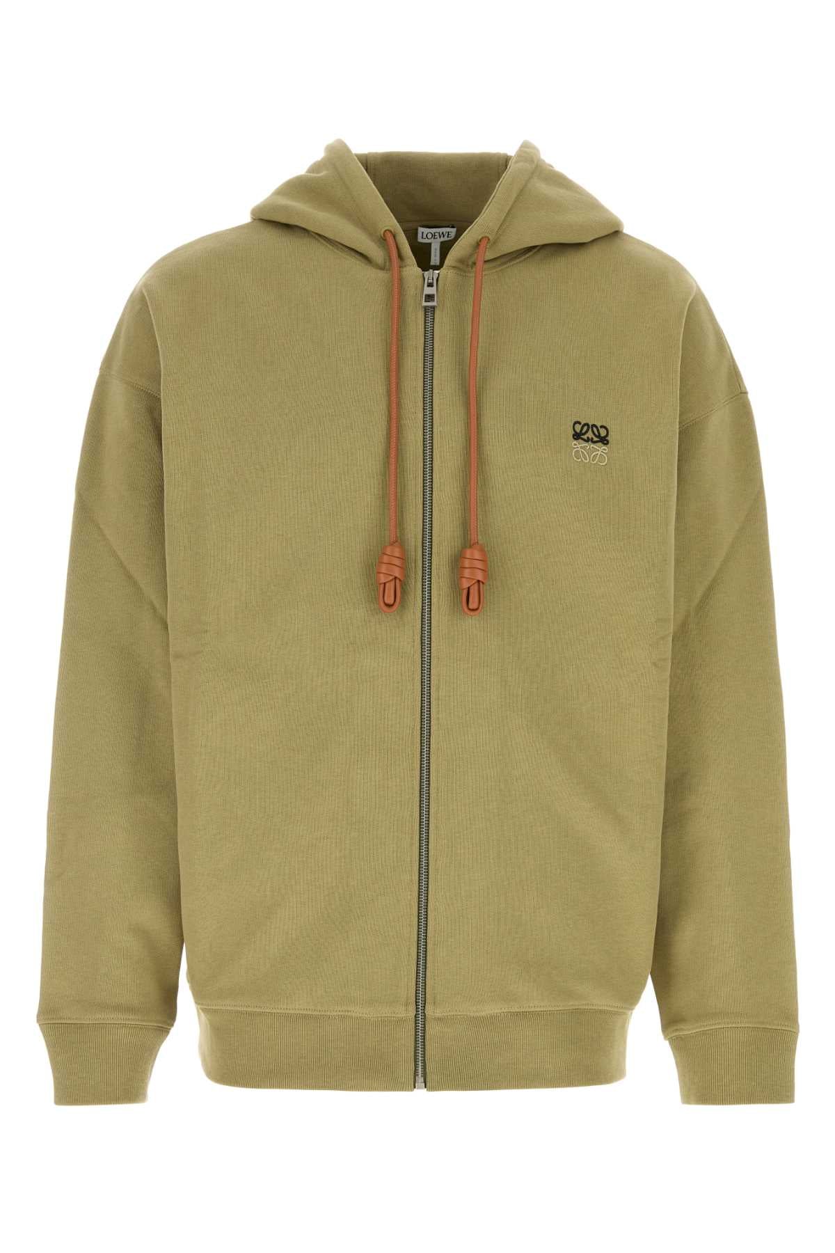 Loewe Men Sage Green Cotton Sweatshirt LOEWE