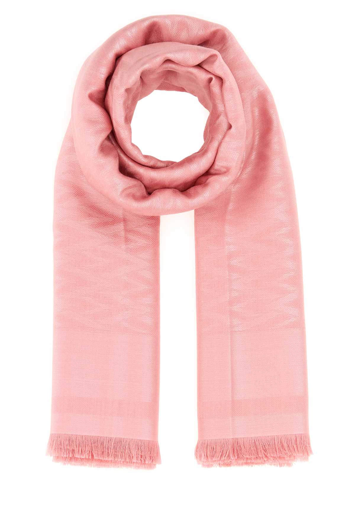 Valentino Garavani Women Pink Silk Blend Toute La V Scarf