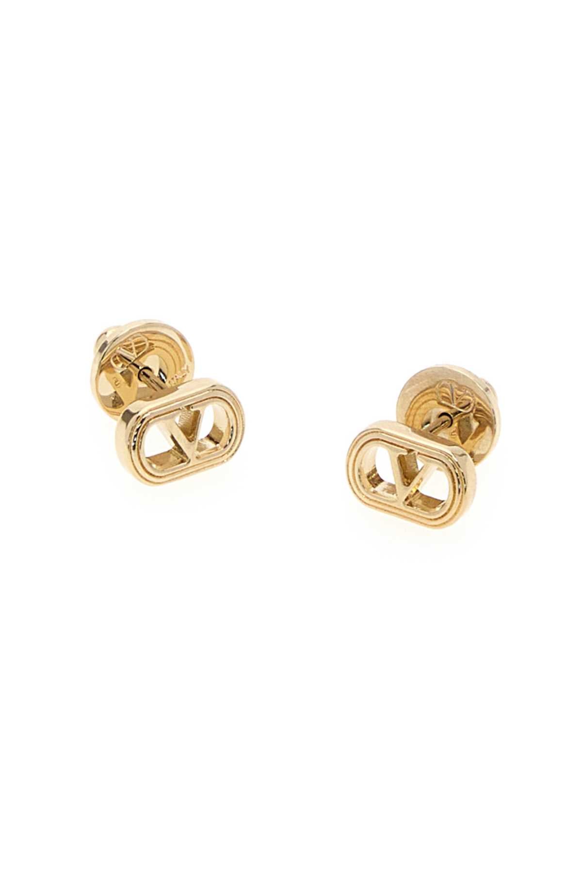 Valentino Garavani Women Gold Metal Ovalette Earrings VALENTINO GARAVANI
