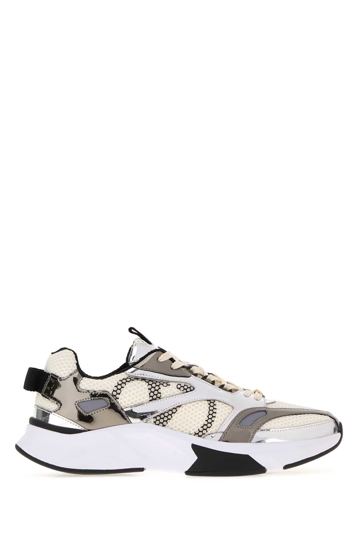 Valentino Garavani Women Mesh And Leather Multicolor Denivee Sneakers VALENTINO GARAVANI