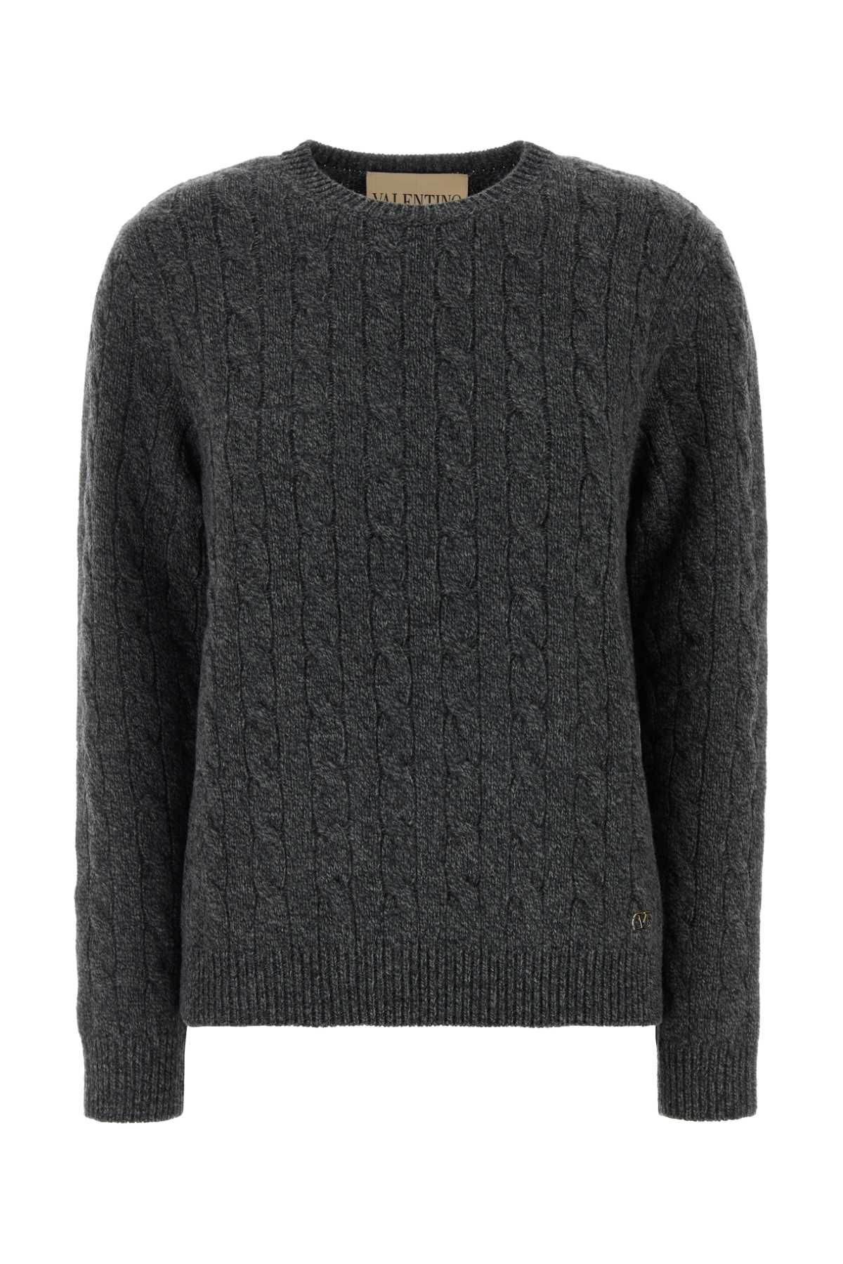 Valentino Garavani Women Dark Grey Wool Sweater VALENTINO GARAVANI