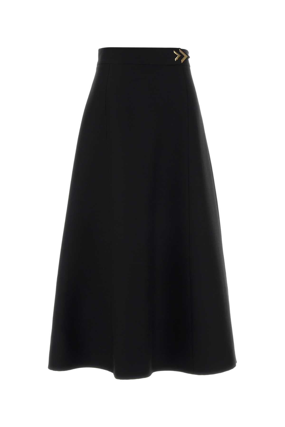 Valentino Garavani Women Black Crepe Couture Skirt VALENTINO GARAVANI