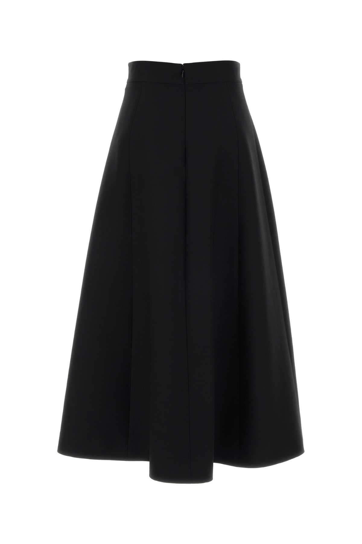 Valentino Garavani Women Black Crepe Couture Skirt VALENTINO GARAVANI