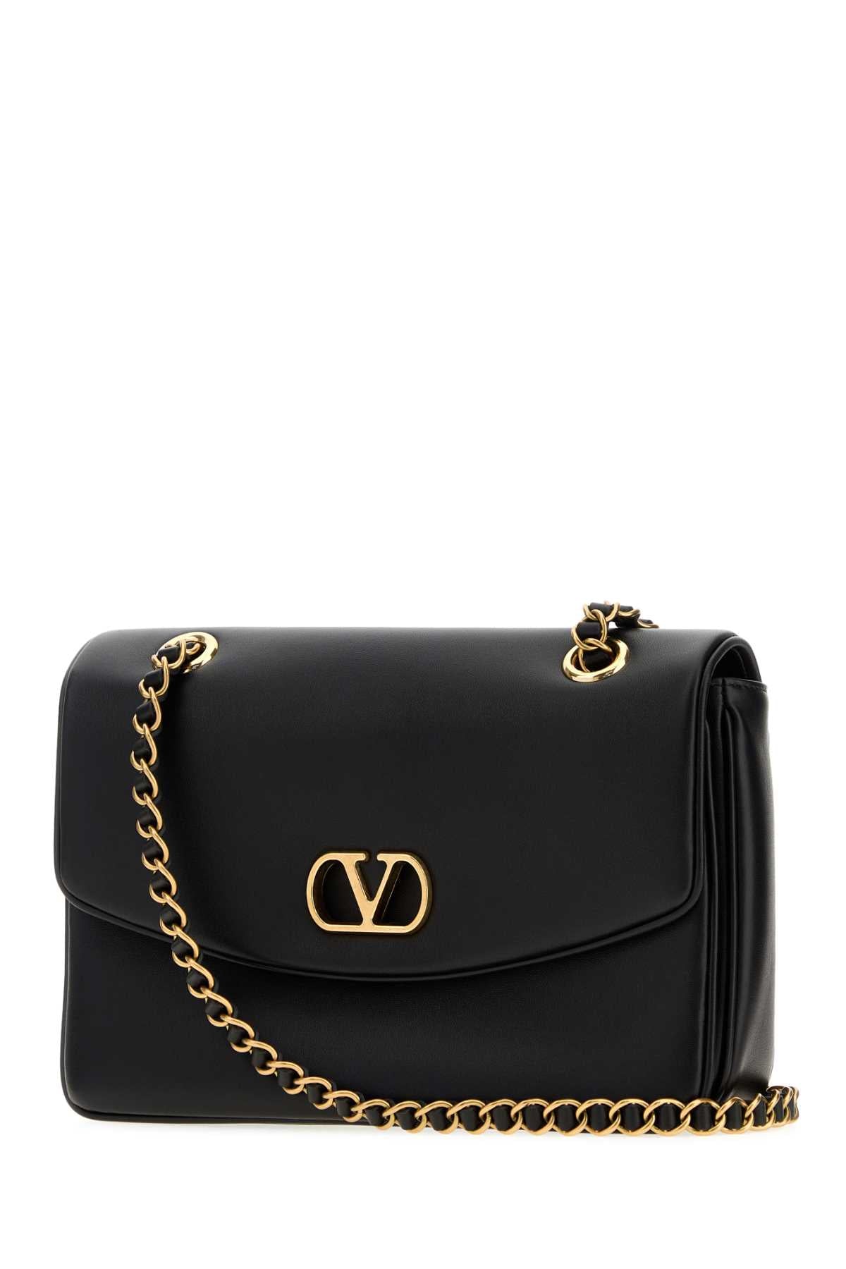 Valentino Garavani Women Black Leather Djuna Shoulder Bag VALENTINO GARAVANI