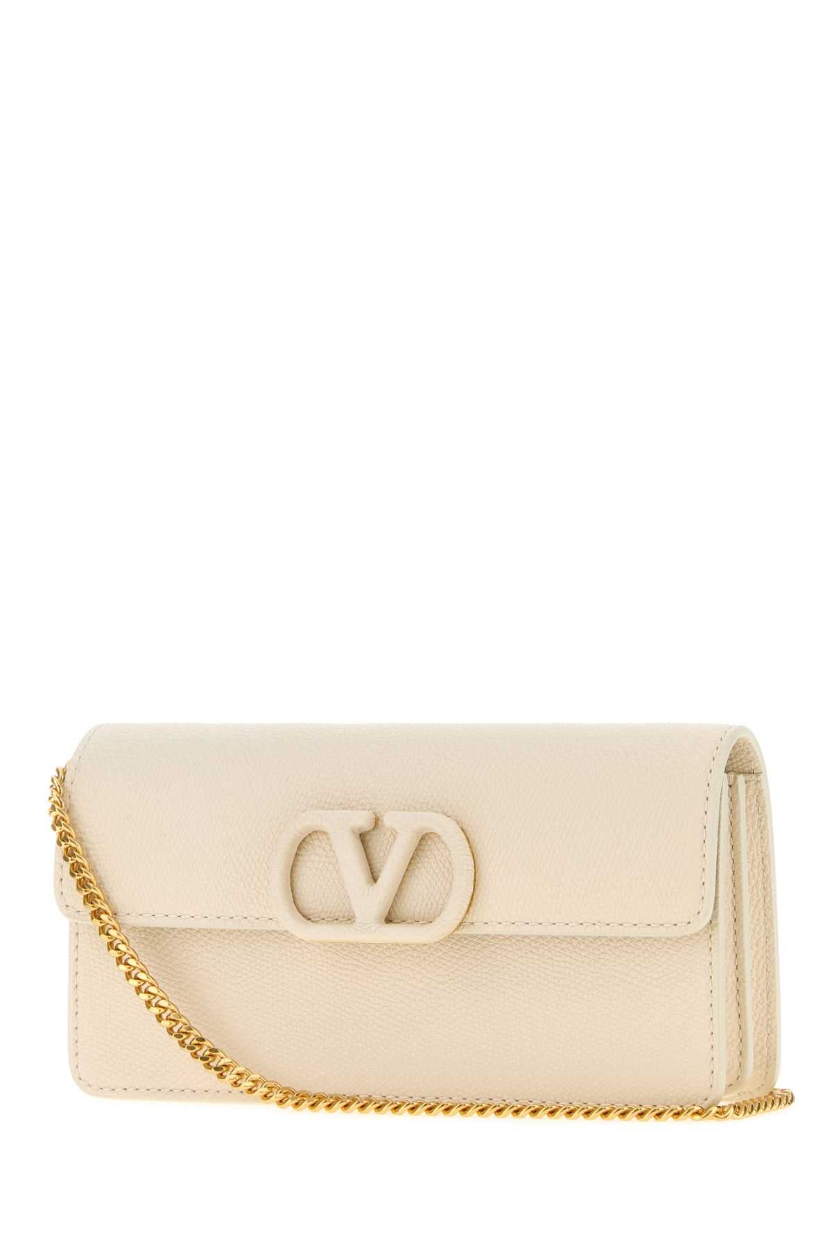 Valentino Garavani Women Ivory Leather Vlogo Signature Wallet VALENTINO GARAVANI