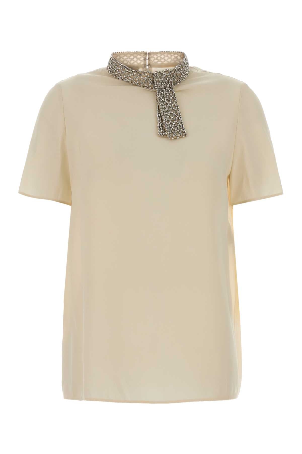 Valentino Garavani Women Ivory Crepe Top VALENTINO GARAVANI
