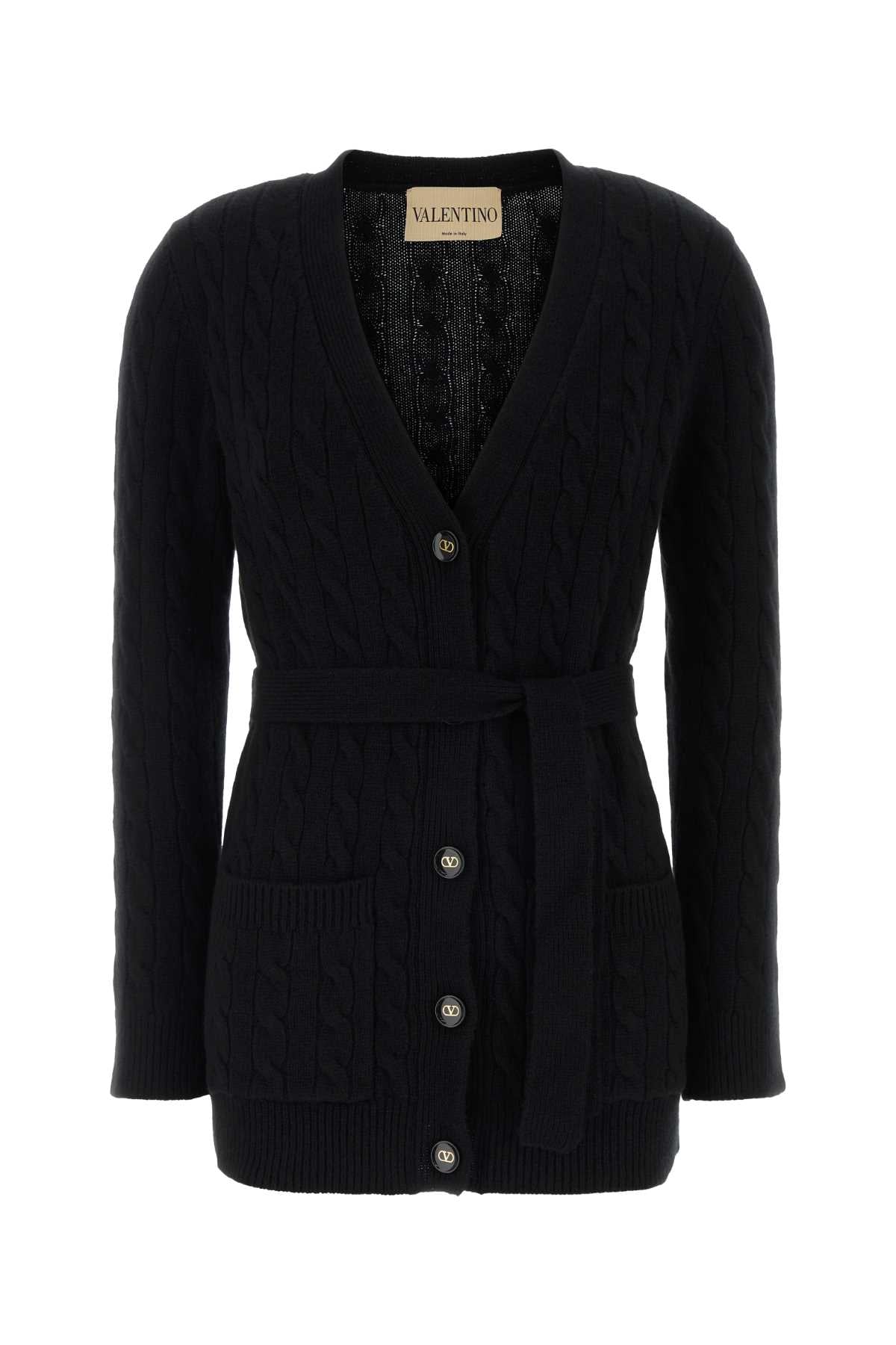 Valentino Garavani Women Black Cashmere Cardigan VALENTINO GARAVANI