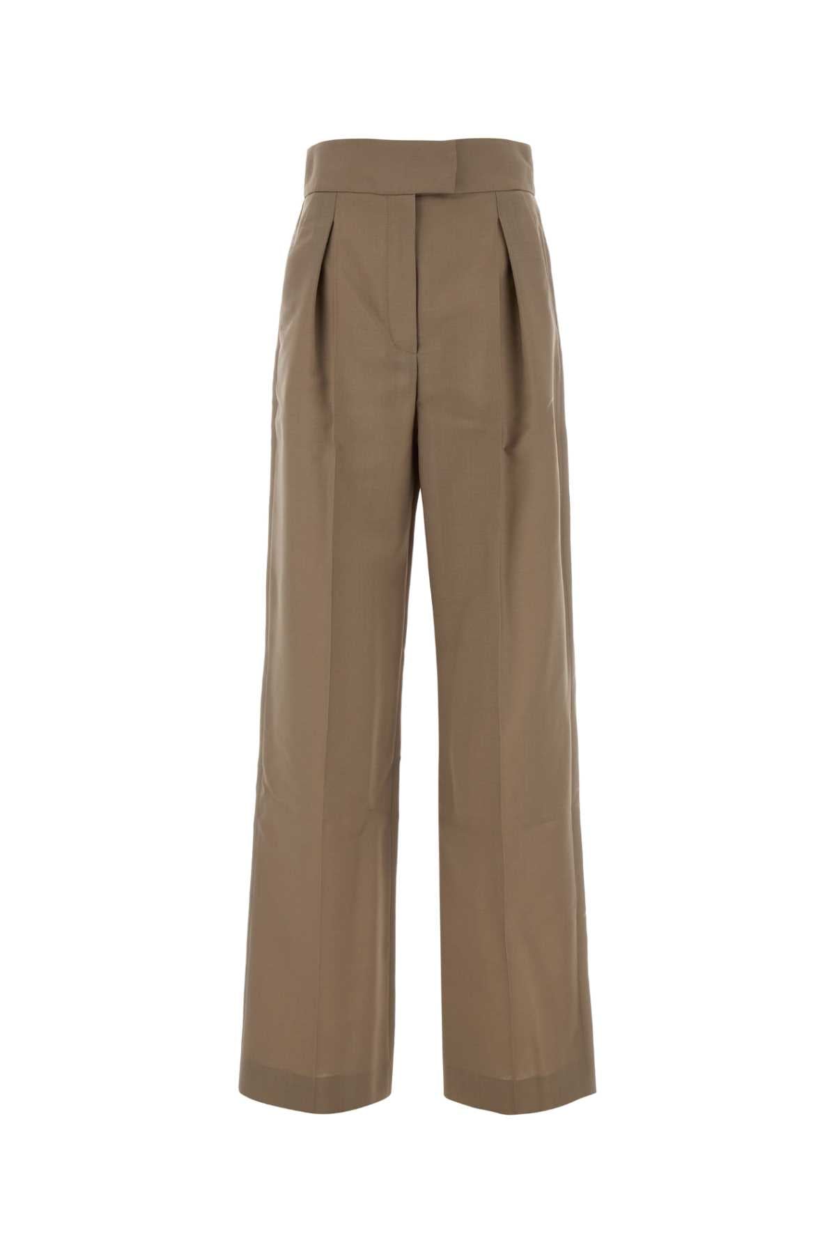 Valentino Garavani Women Cappuccino British Mohair Pant VALENTINO GARAVANI