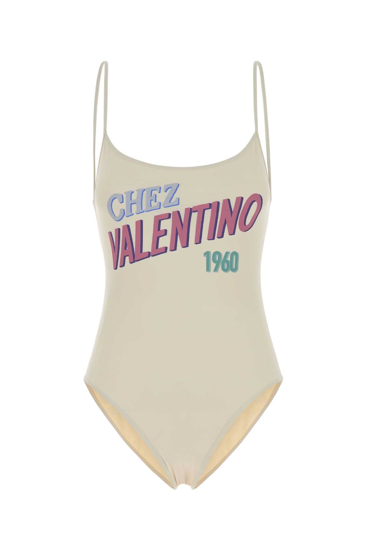 Valentino Garavani Women Ivory Stretch Nylon Swimsuit VALENTINO GARAVANI