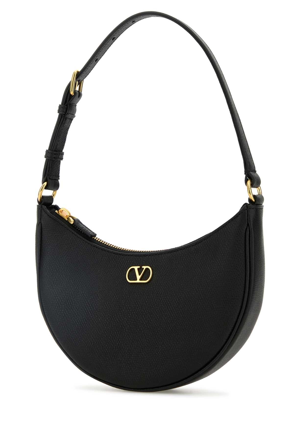 Valentino Garavani Women Black Leather Mini Vlogo Shoulder Bag VALENTINO GARAVANI