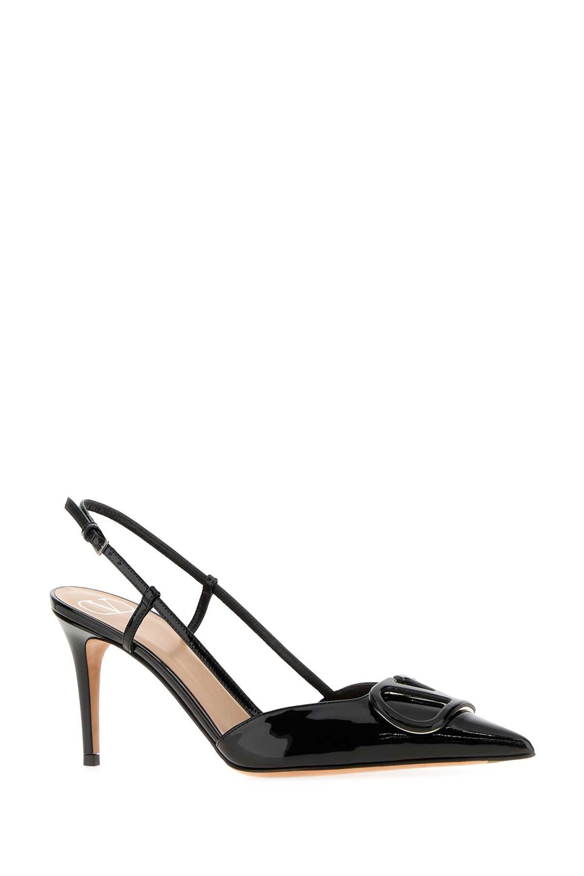 Valentino Garavani Women Black Leather Vlogo Signature Pumps VALENTINO GARAVANI