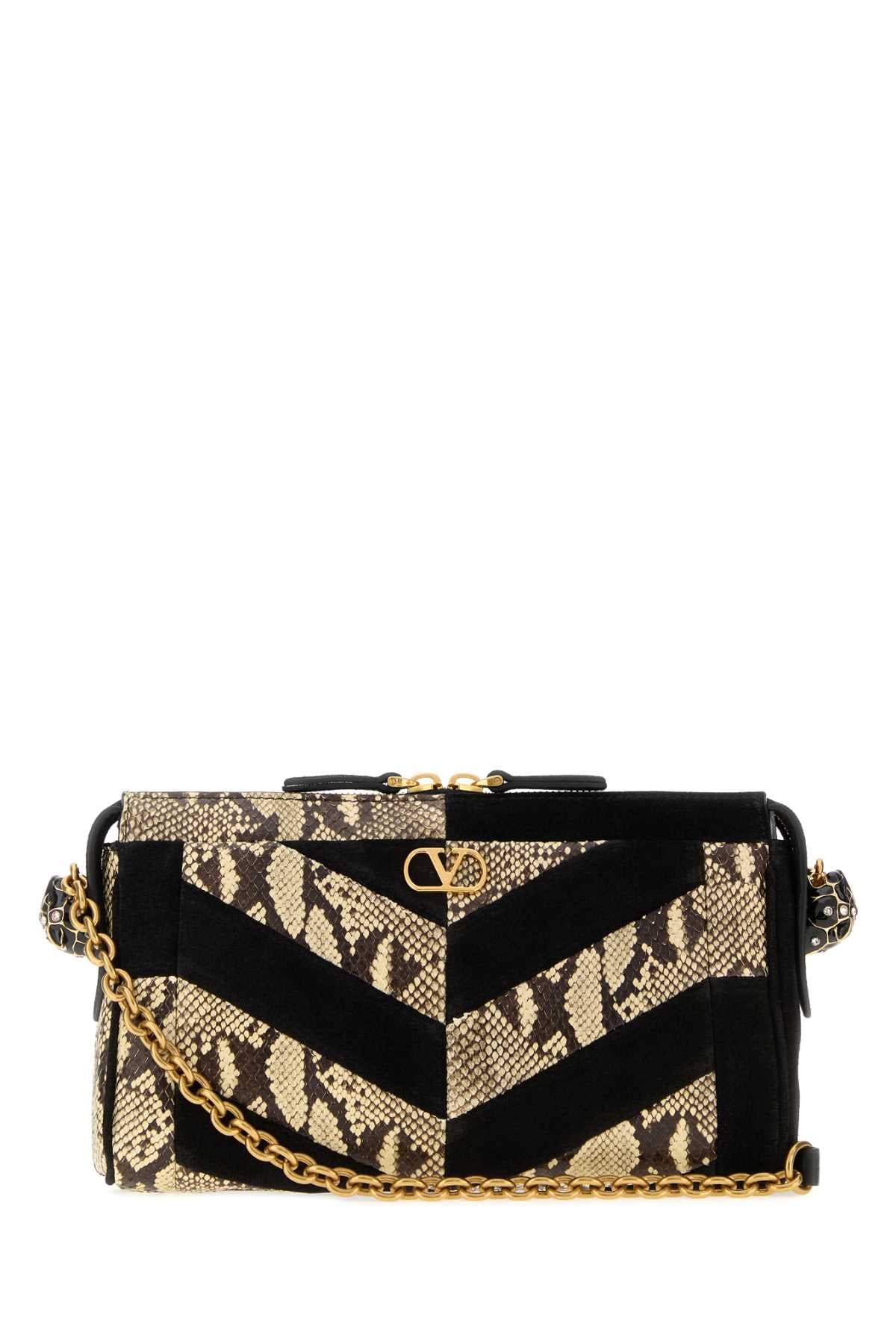 Valentino Garavani Women Multicolor Leather And Suede Panthea Crossbody Bag VALENTINO GARAVANI