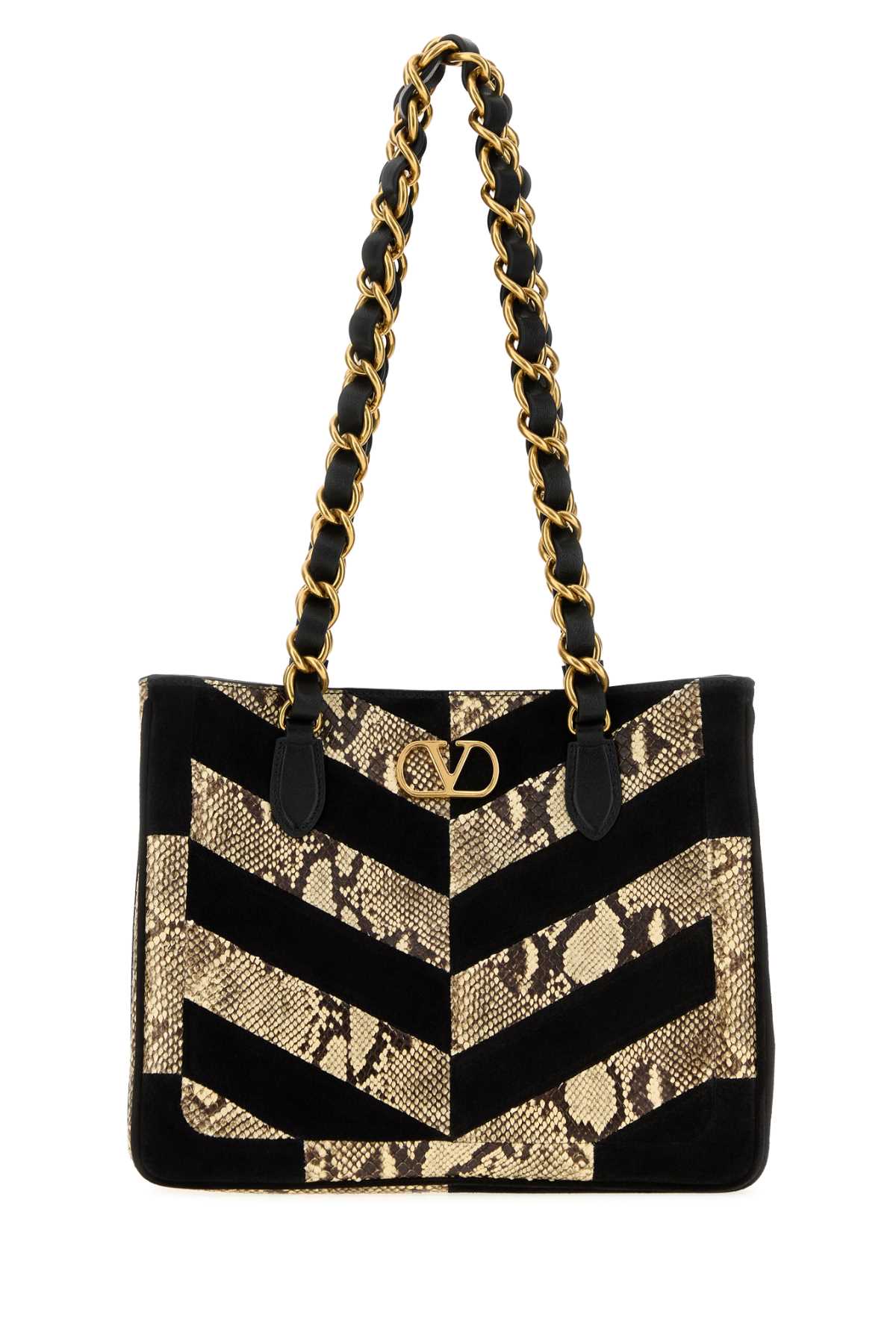 Valentino Garavani Women Multicolor Leather And Suede Le Seine Shopping Bag VALENTINO GARAVANI