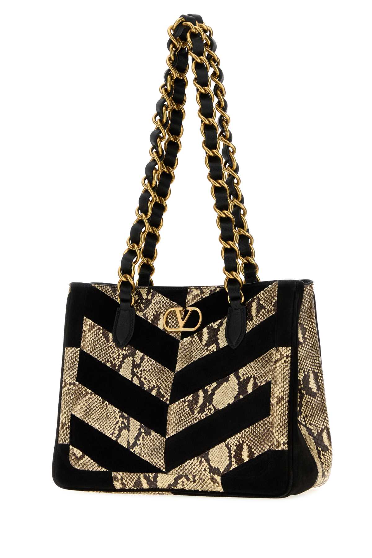 Valentino Garavani Women Multicolor Leather And Suede Le Seine Shopping Bag VALENTINO GARAVANI