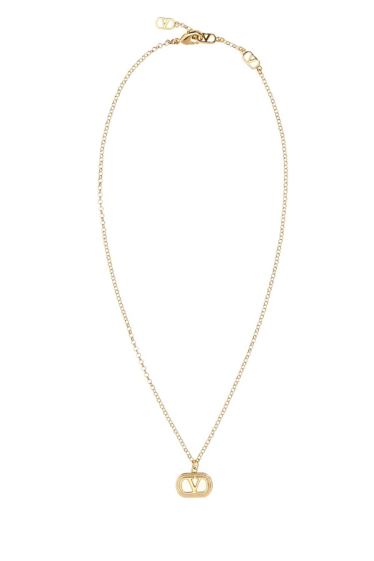 Valentino Garavani Women Gold Metal Vlogo Signature Necklace