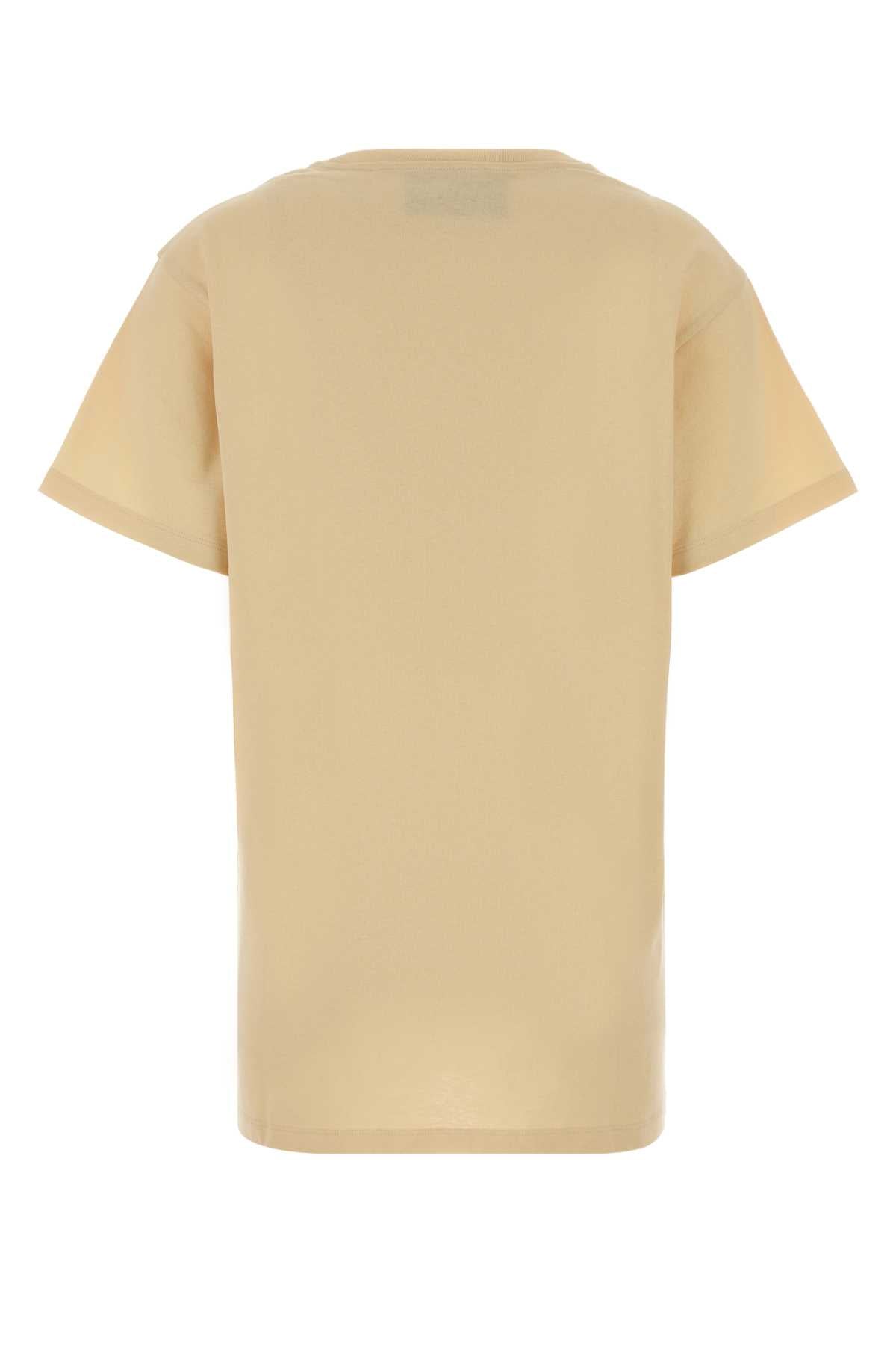 Valentino Garavani Women Cream Cotton T-Shirt VALENTINO GARAVANI