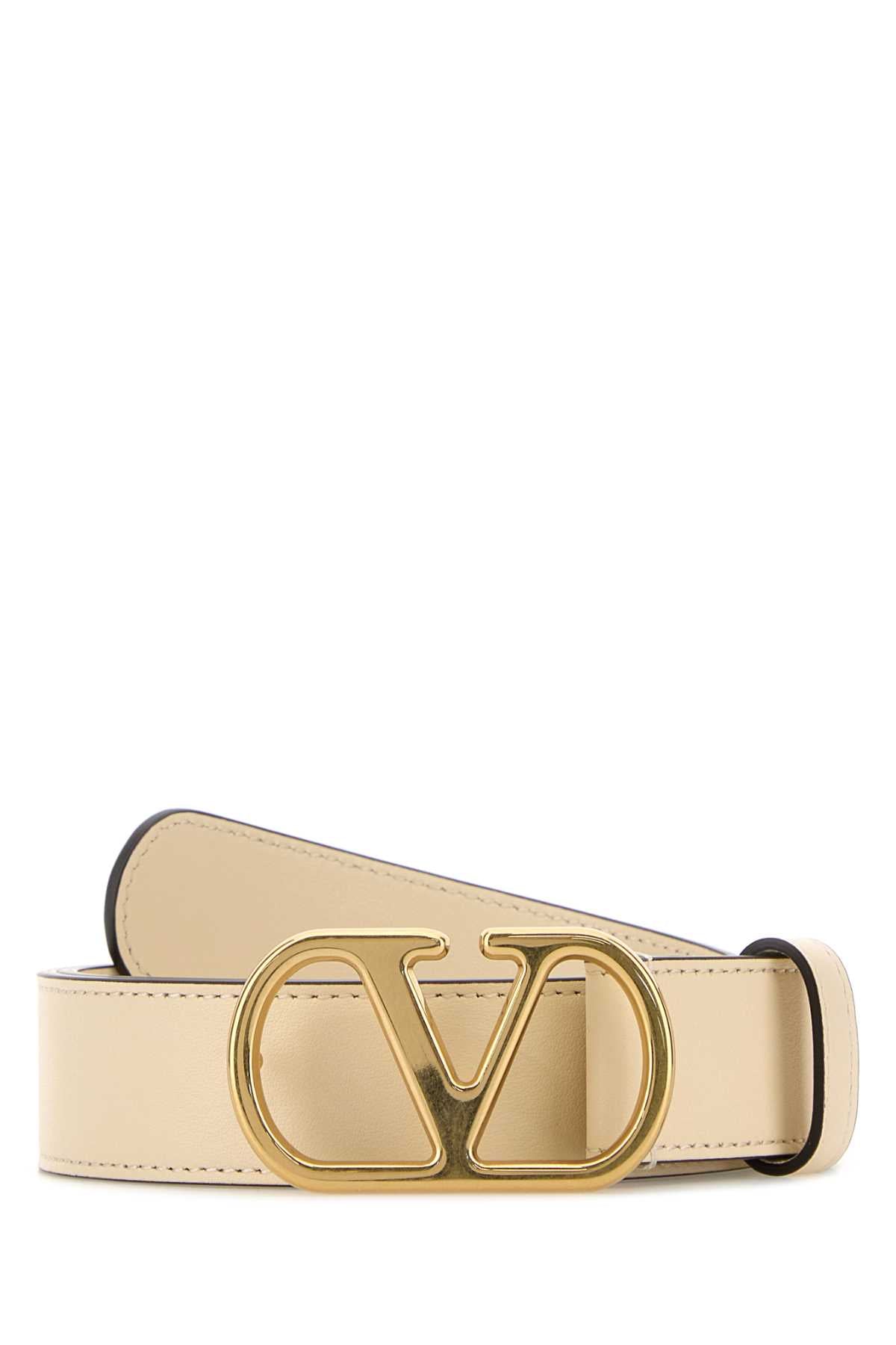 Valentino Garavani Women Sand Leather Belt VALENTINO GARAVANI