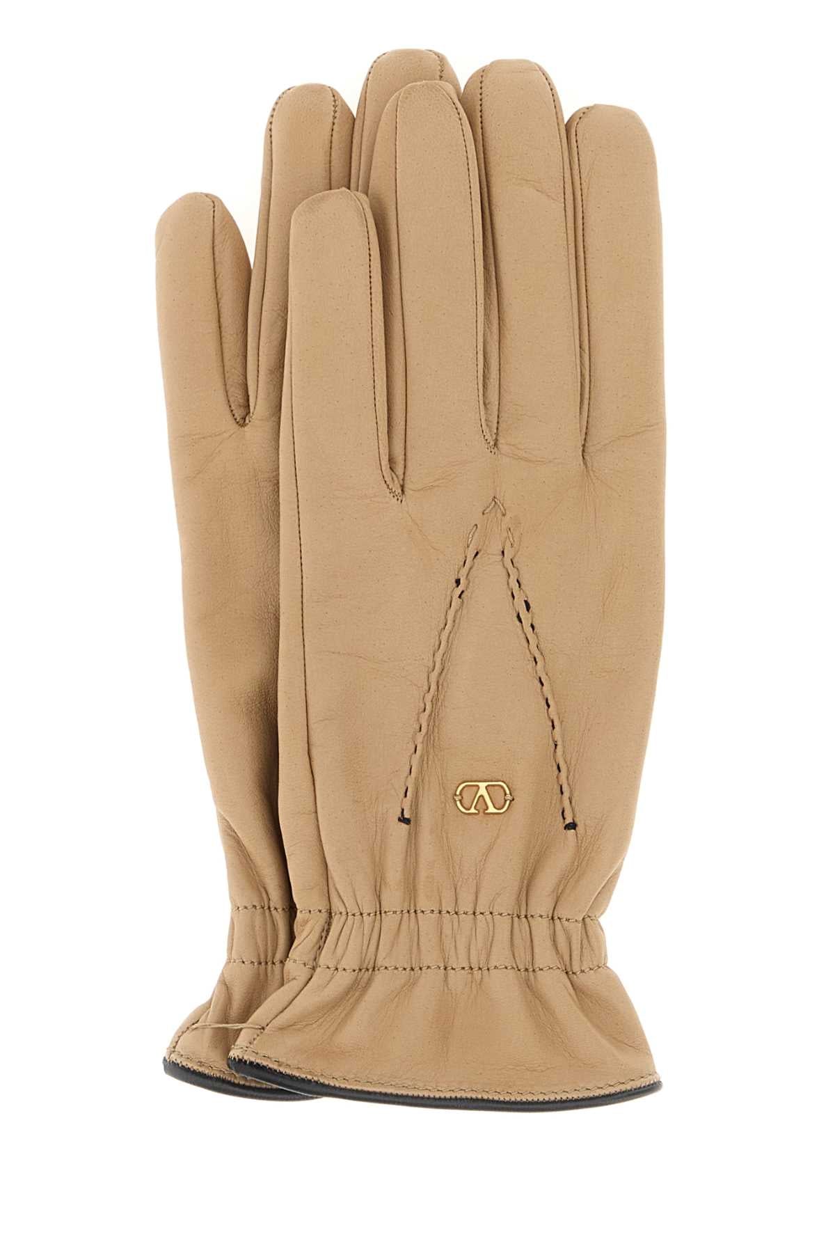 Valentino Garavani Women Skin Pink Leather Gloves VALENTINO GARAVANI