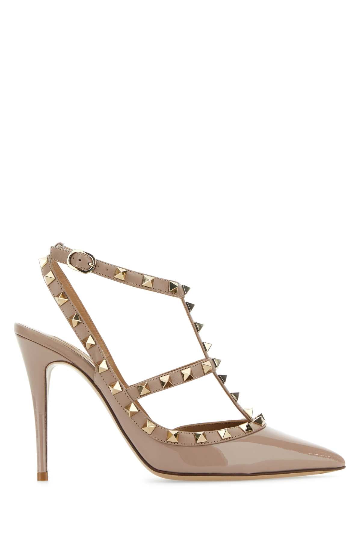Valentino Garavani Women Light Pink Leather Rockstud Pumps VALENTINO GARAVANI