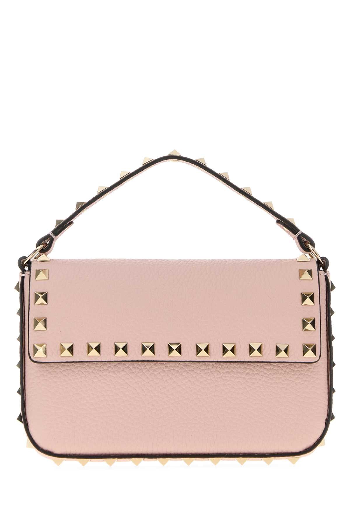 Valentino Garavani Women Pink Leather Rockstud Handbag VALENTINO GARAVANI
