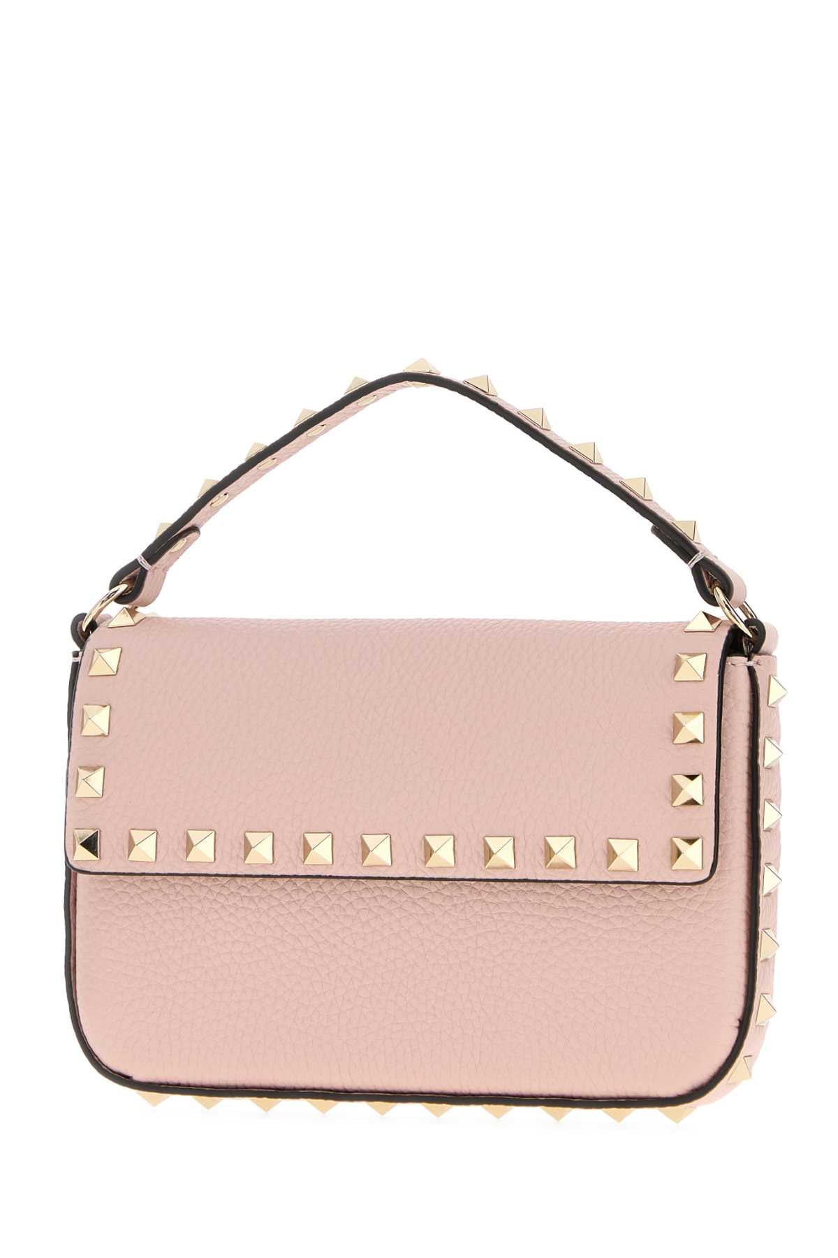 Valentino Garavani Women Pink Leather Rockstud Handbag VALENTINO GARAVANI