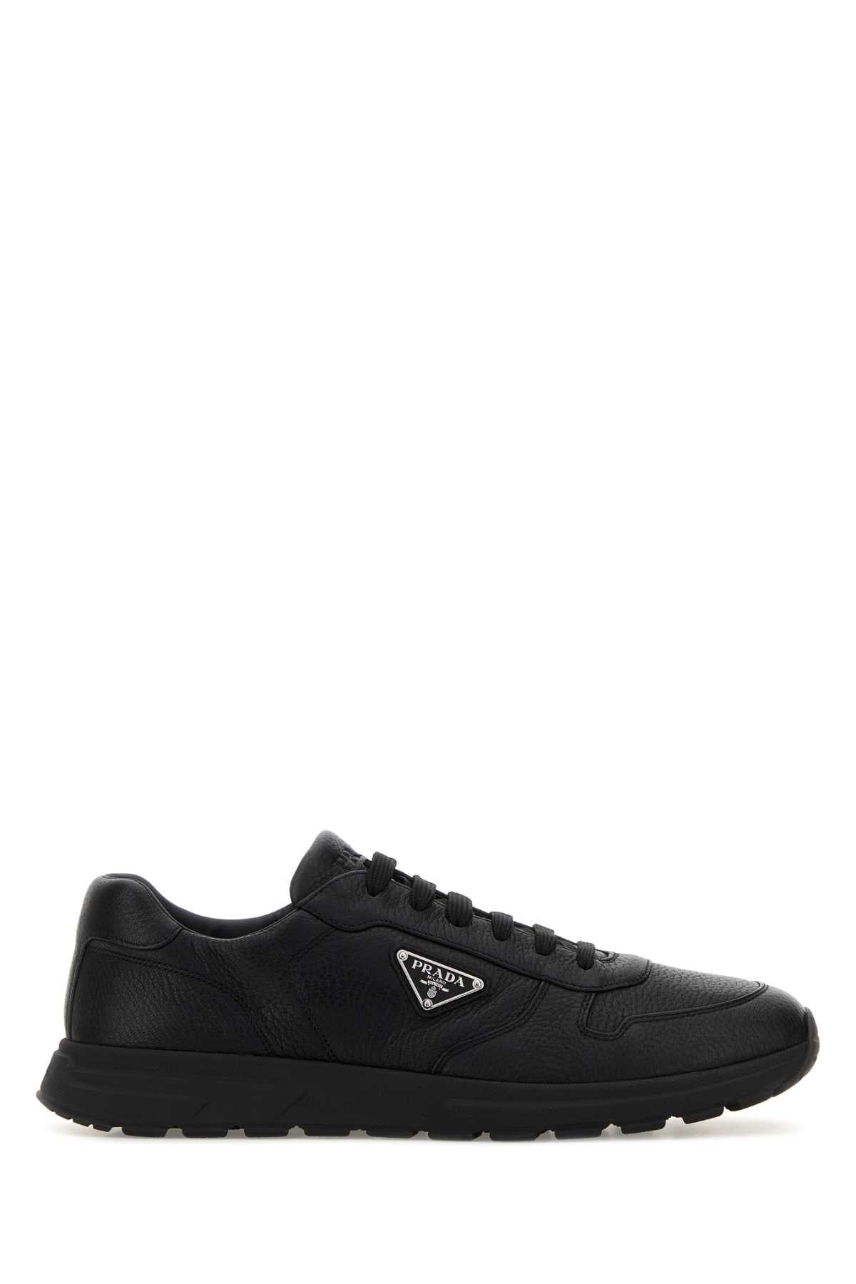 Prada Men Black Leather Prax 2.0 Sneakers PRADA