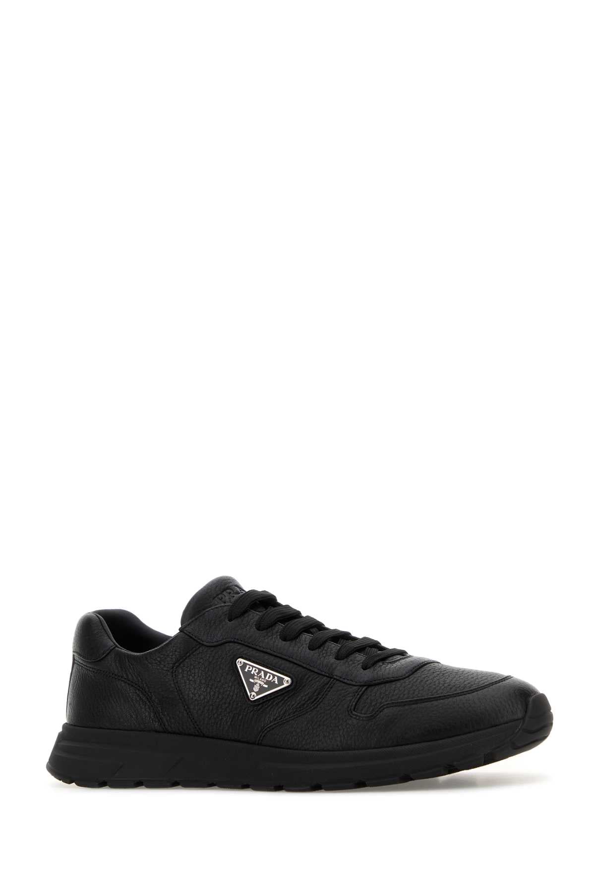 Prada Men Black Leather Prax 2.0 Sneakers PRADA