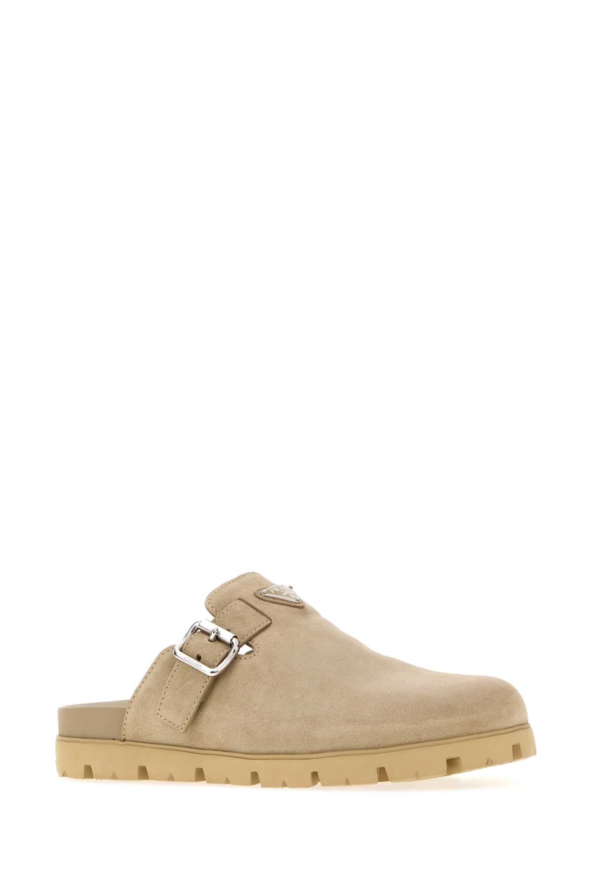 Prada Men Sand Suede Slippers PRADA