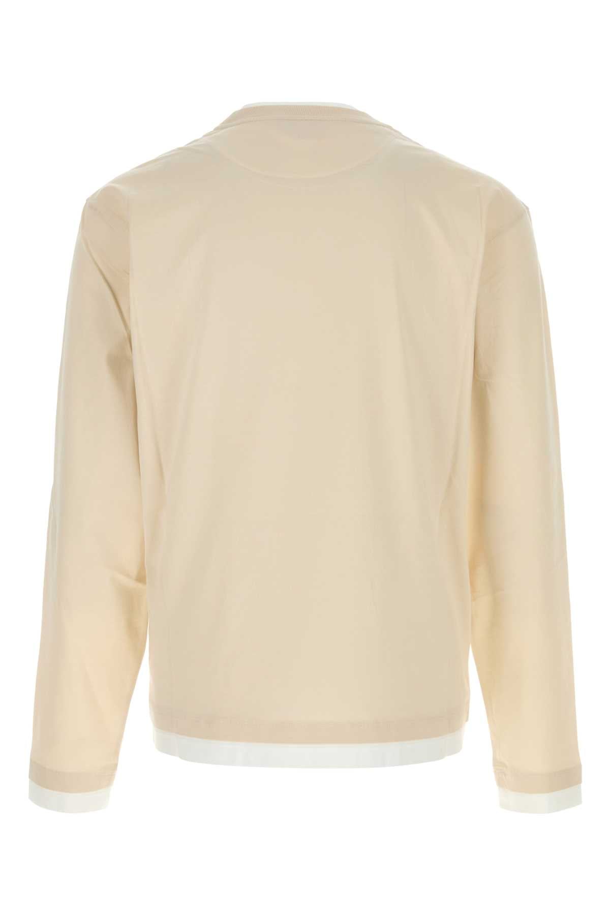 Prada Men Sand Cotton T-Shirt