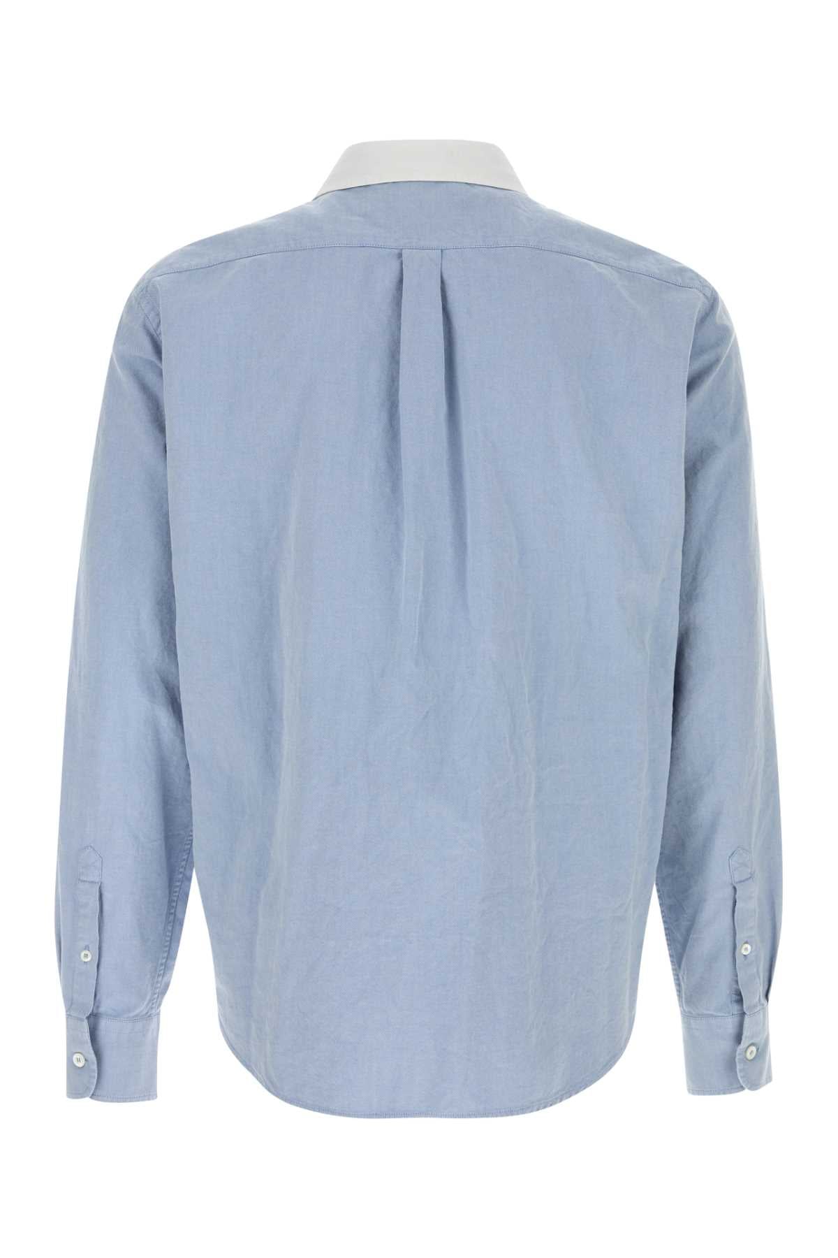Prada Men Powder Blue Oxford Shirt PRADA