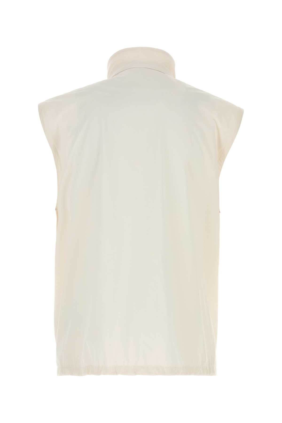 Prada Men Ivory Stretch Nylon Vest PRADA