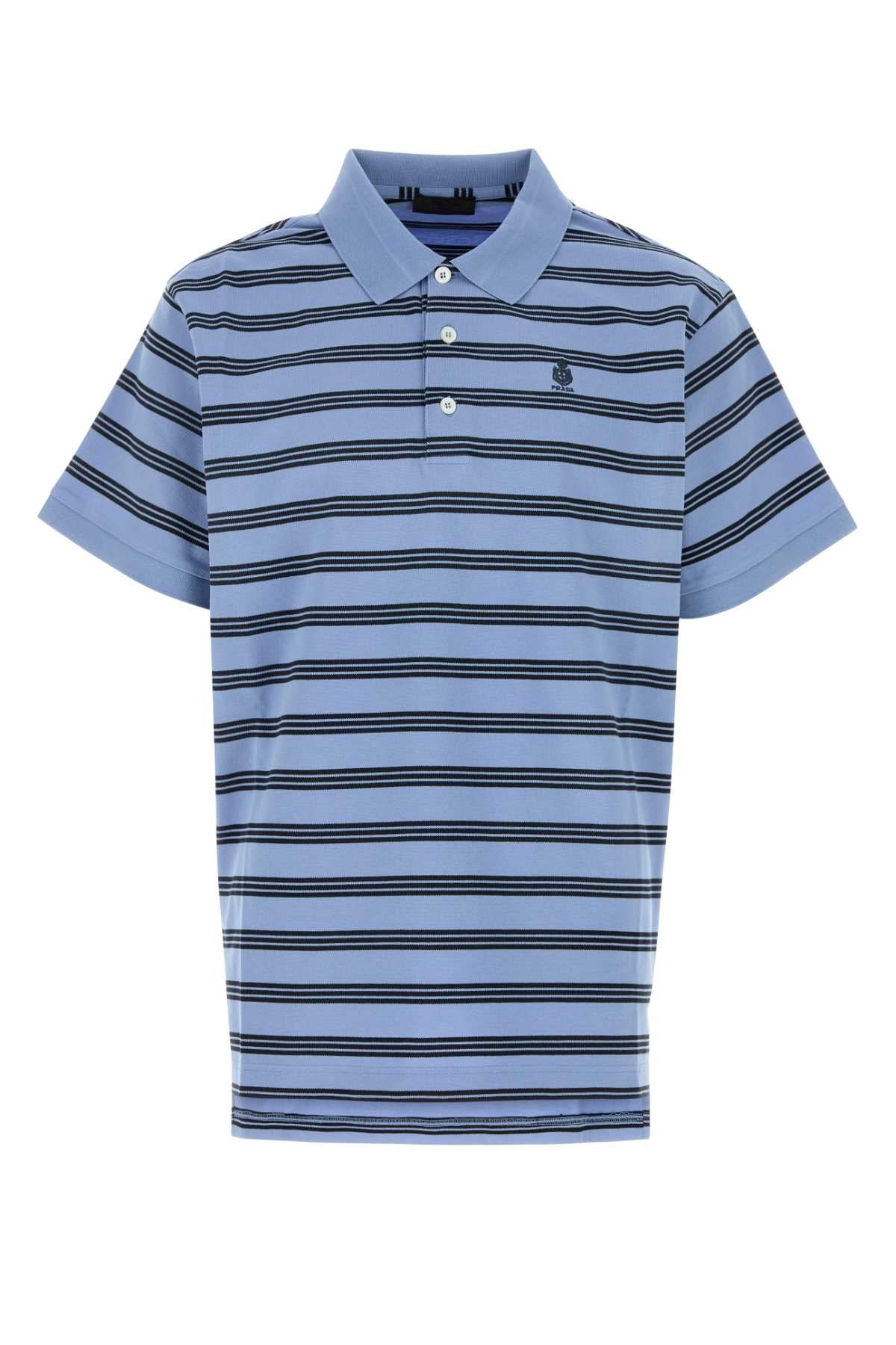 Prada Men Embroidered Piquet Polo Shirt PRADA