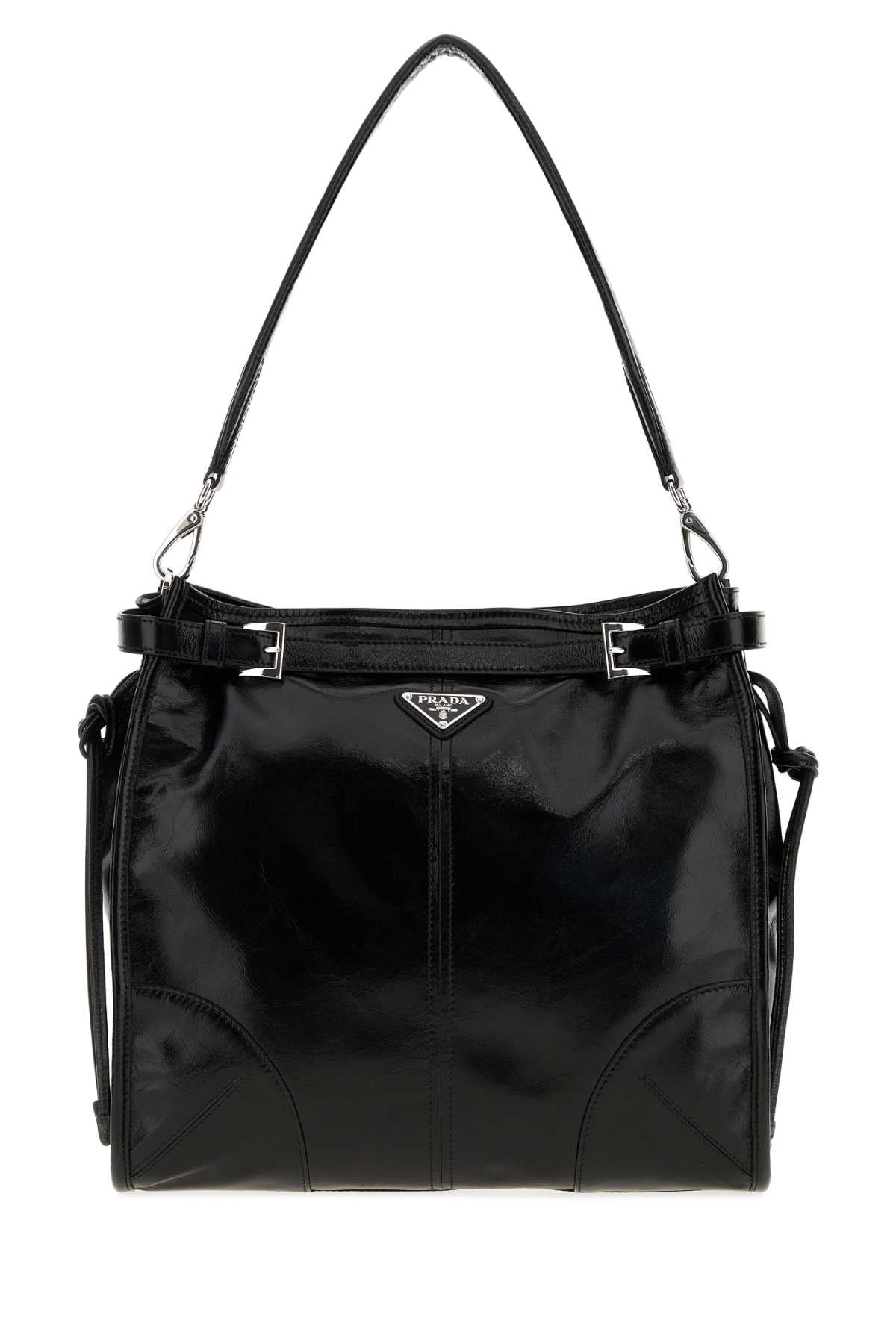 Prada Men Black Leather Prada Bonnie Shoulder Bag PRADA