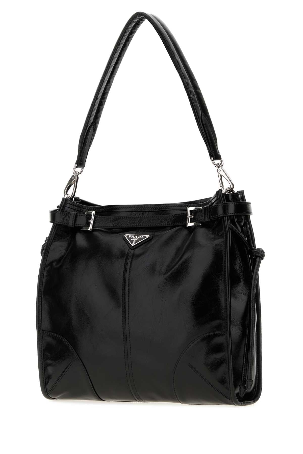 Prada Men Black Leather Prada Bonnie Shoulder Bag PRADA