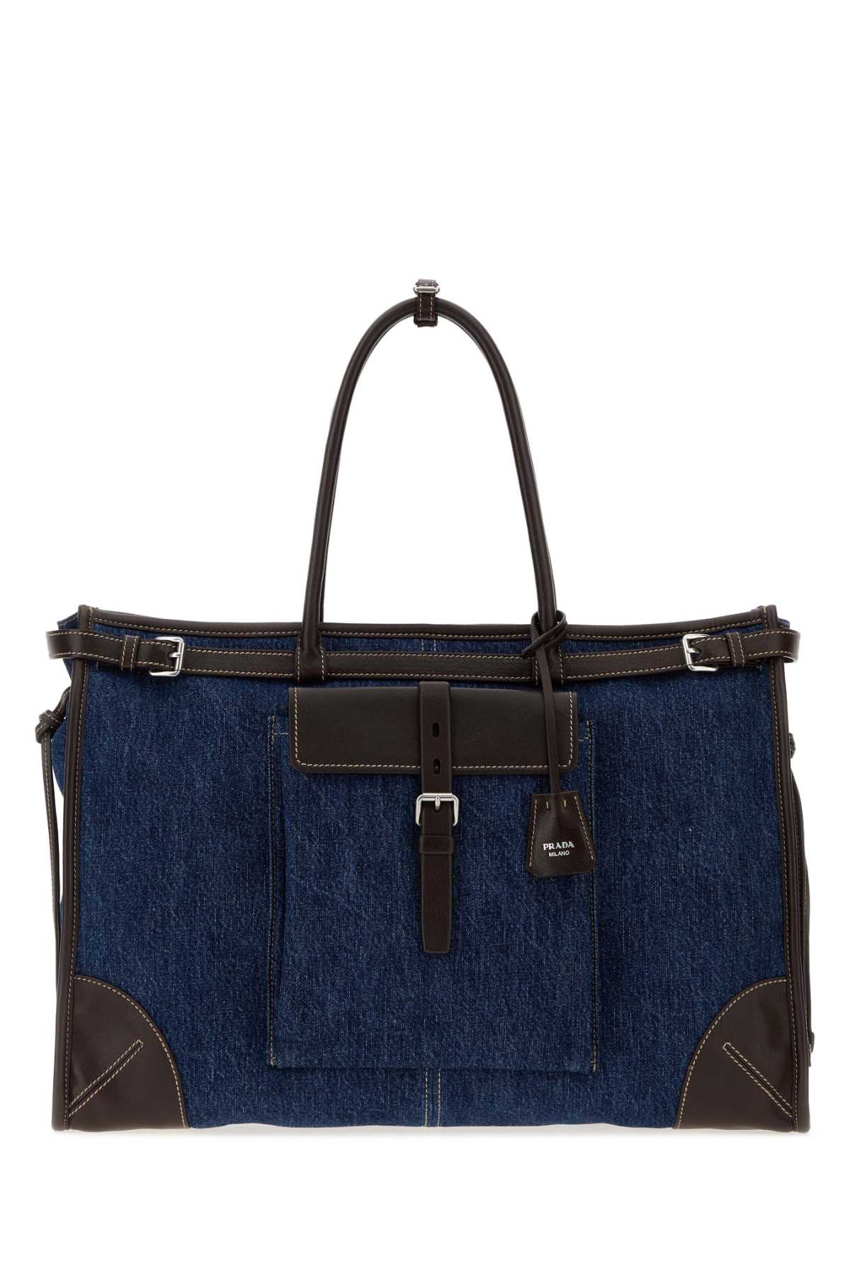Prada Men Denim Prada Bonnie Shopping Bag PRADA