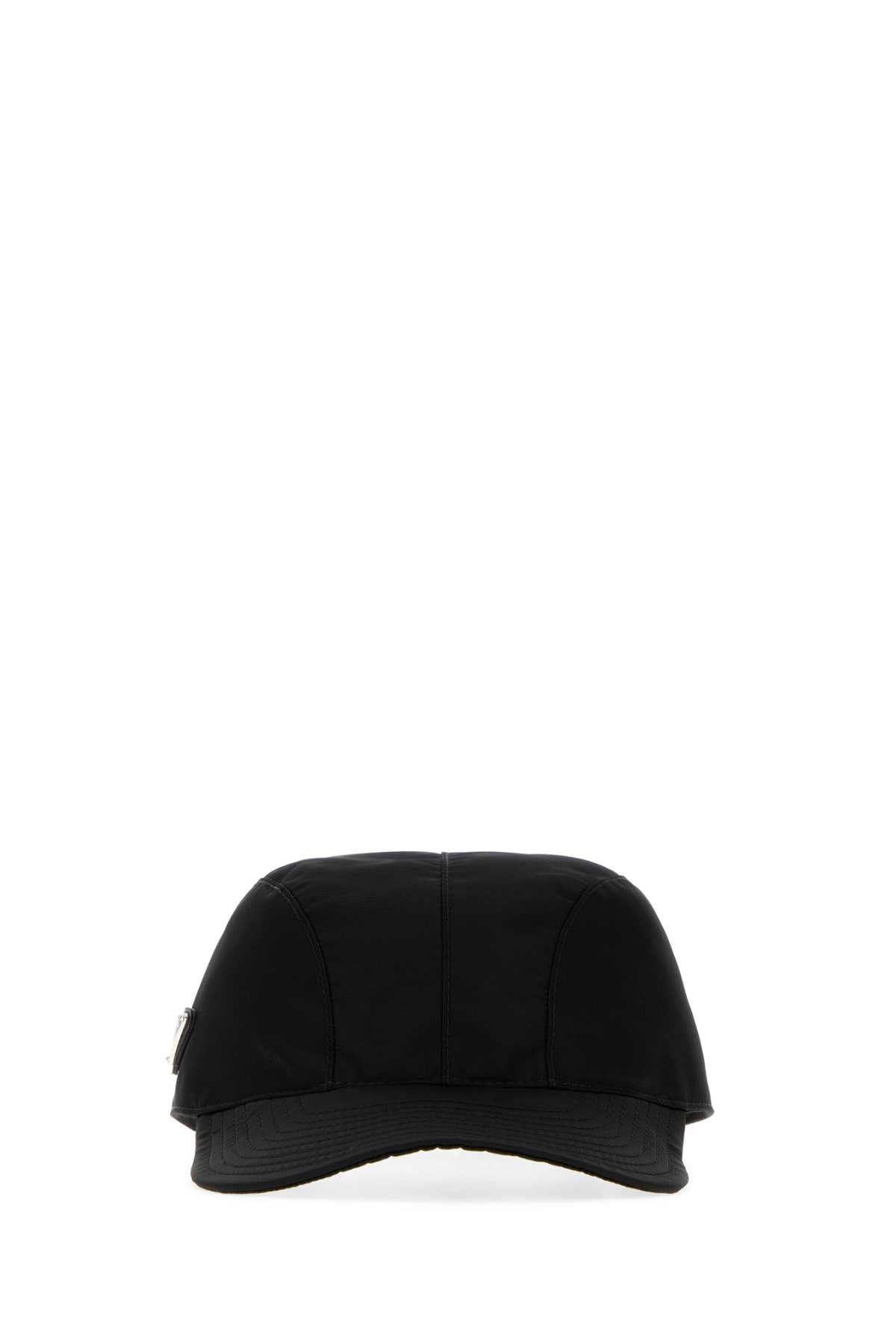 Prada Men Black Re-Nylon Baseball Cap PRADA