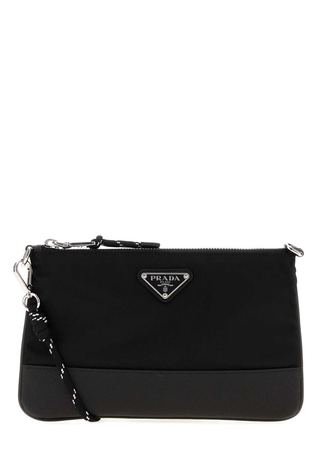 Prada Men Black Canvas Crossbody Bag PRADA