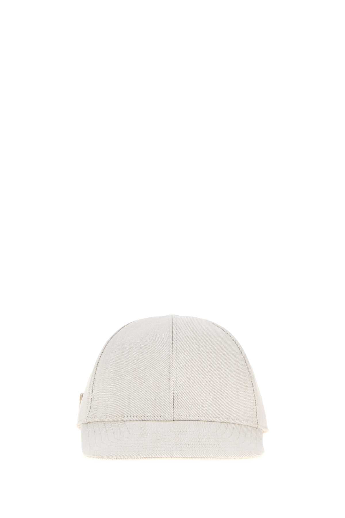 Prada Men Chalk Denim Baseball Cap PRADA