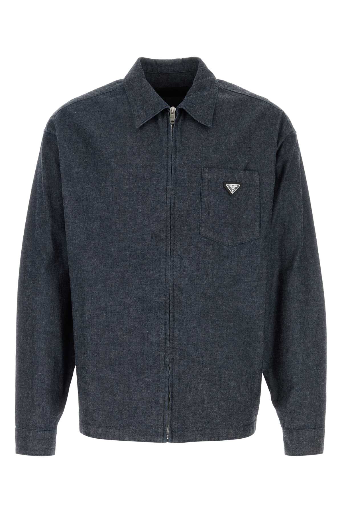 Prada Men Blue Chambray Shirt PRADA